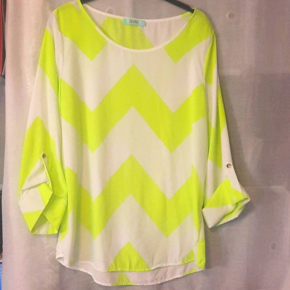 Neon/White 3/4 sleeve